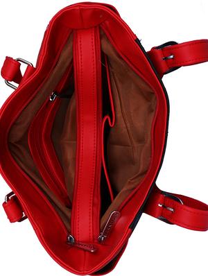 red leatherette regular handbag - 14903461 - Standard Image - 3