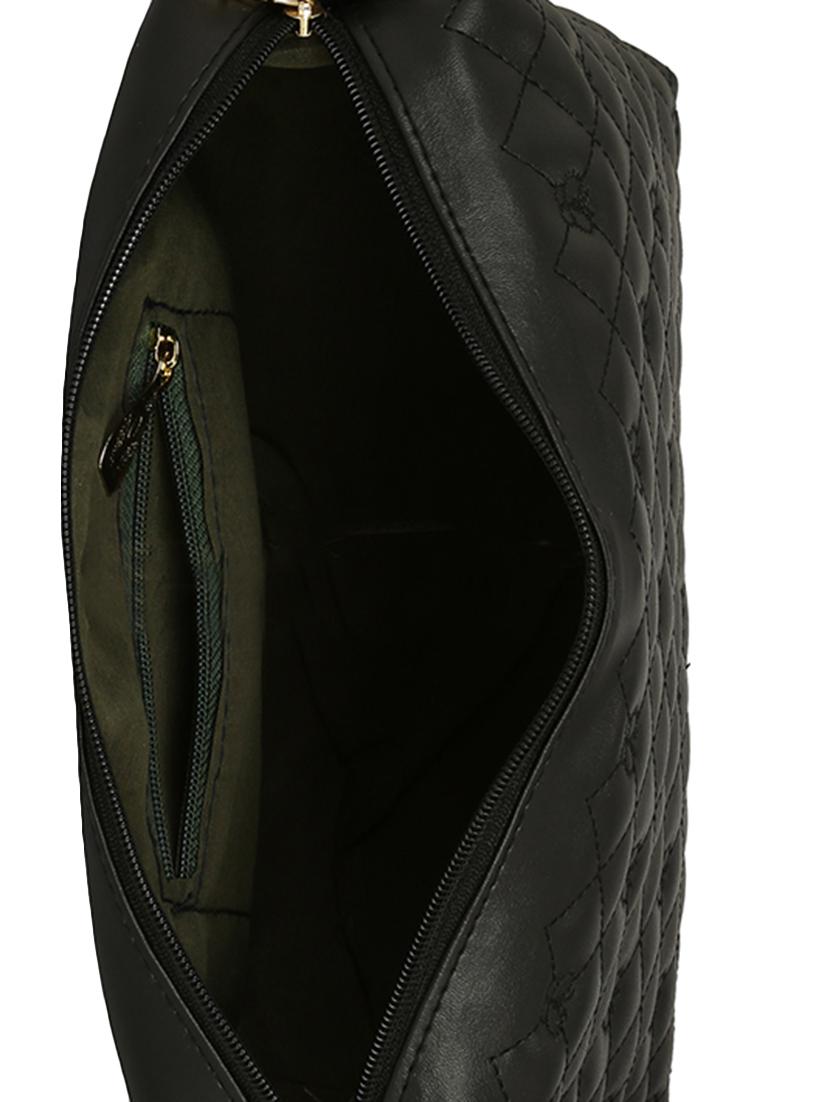 black leatherette regular sling bag - 14903591 - Zoom Image - 3