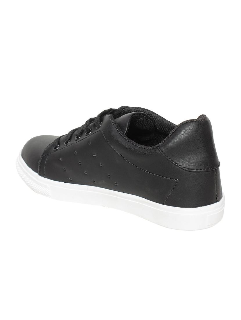 black resin laceup sneakers - 14903645 - Zoom Image - 3