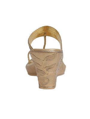gold mesh platforms wedges - 14904949 - Standard Image - 3