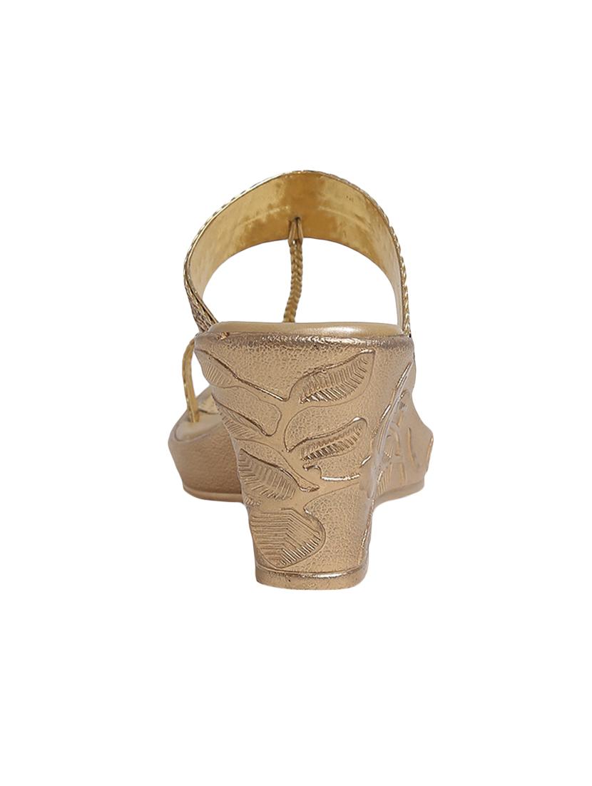 gold mesh platforms wedges - 14904949 - Zoom Image - 3
