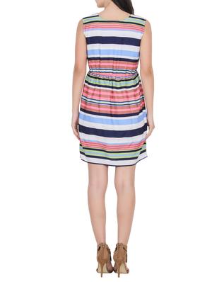 pink striped blouson dress - 14908840 - Standard Image - 3