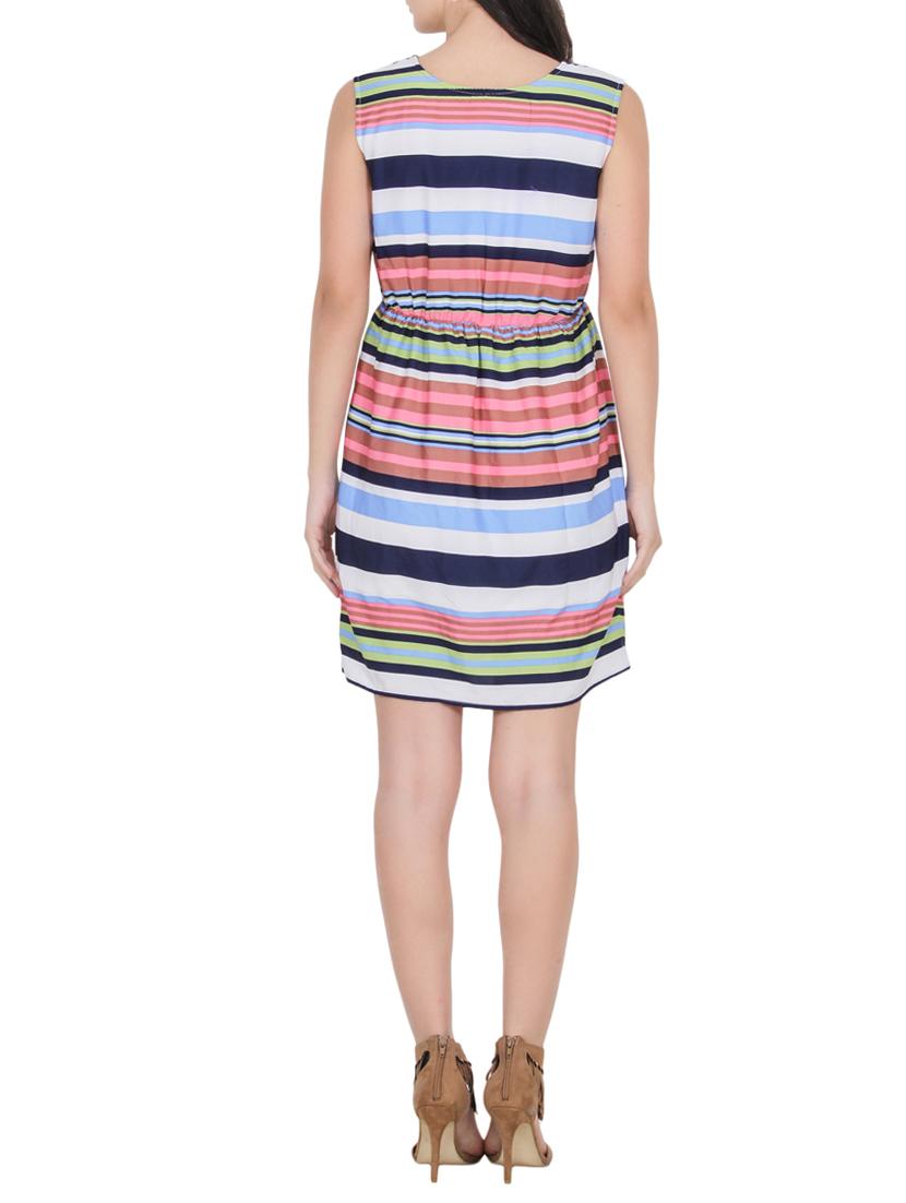 pink striped blouson dress - 14908840 - Zoom Image - 3