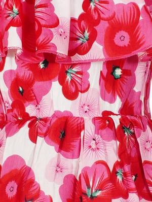 red cotton blend frock - 14908852 - Standard Image - 3
