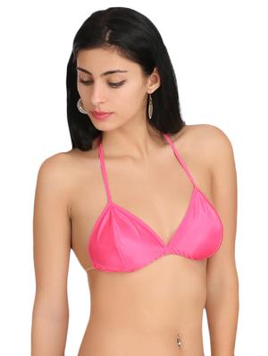 set of 3 multicolored satin plunge bra - 14909329 - Standard Image - 3