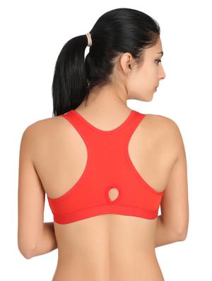multi colored cotton sports bra - 14909349 - Standard Image - 3