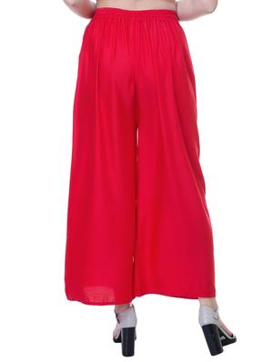 Set of 2 multi colored solid palazzo - 14909500 - Standard Image - 3