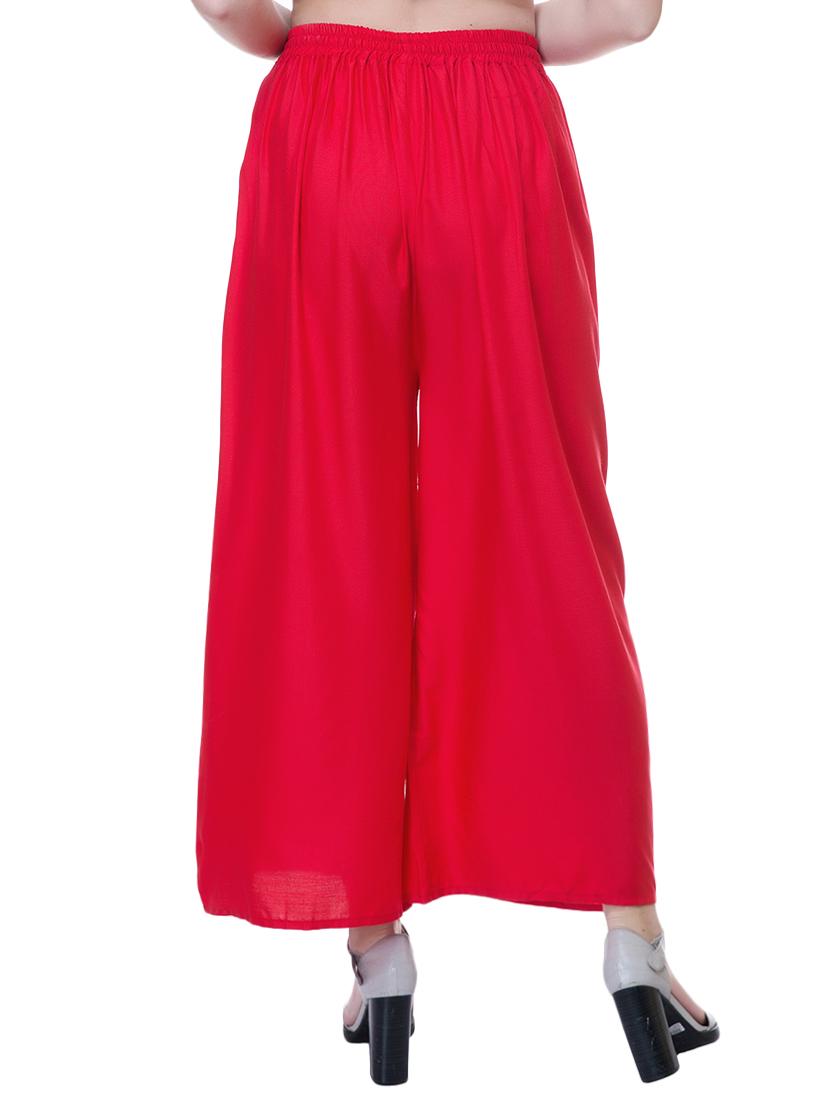 Set of 2 multi colored solid palazzo - 14909500 - Zoom Image - 3