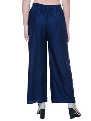 set of 2 multi colored solid palazzo - 14909510 - Standard Image - 3