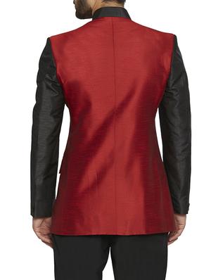 red silk blend casual blazer - 14909609 - Standard Image - 3
