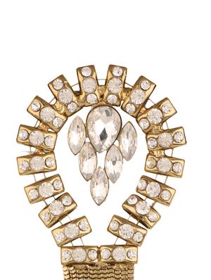 golden colored brass brooch - 14909664 - Standard Image - 3