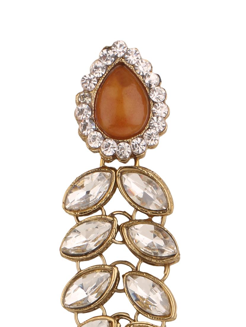 brown colored brass brooch - 14909717 - Zoom Image - 3