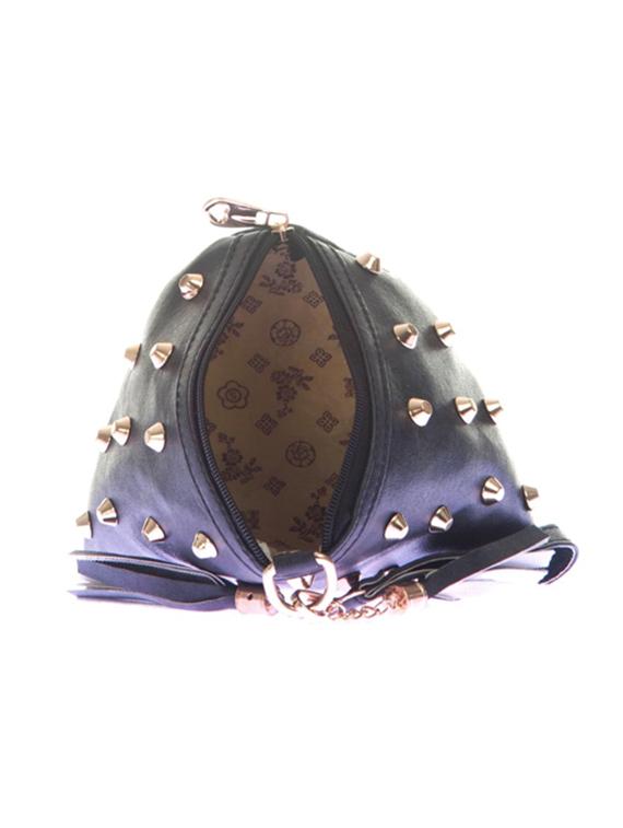 black leatherette sling bag - 14910227 - Zoom Image - 3