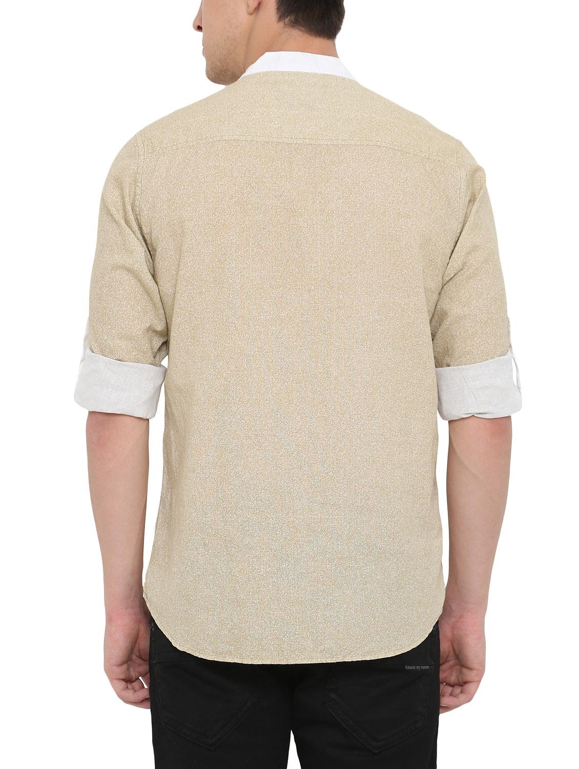 beige cotton short kurta - 14911882 - Zoom Image - 3