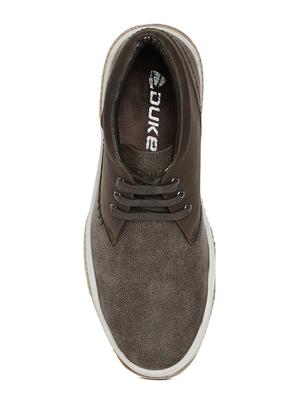 brown leatherette lace up sneaker - 14912569 - Standard Image - 3