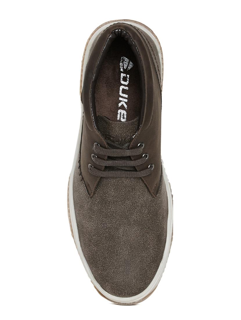 brown leatherette lace up sneaker - 14912569 - Zoom Image - 3