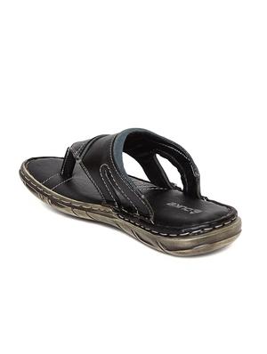 black leatherette toe separator slipper - 14912613 - Standard Image - 3