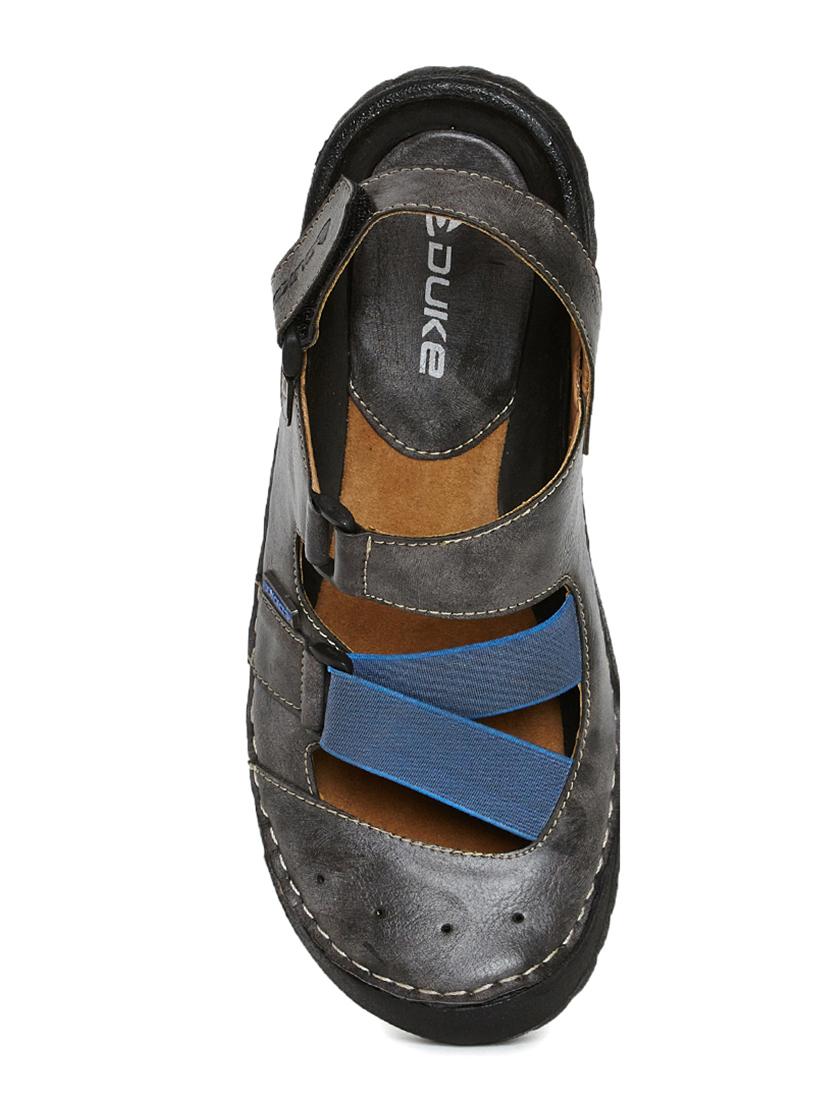 black leatherette back strap sandal - 14912661 - Zoom Image - 3