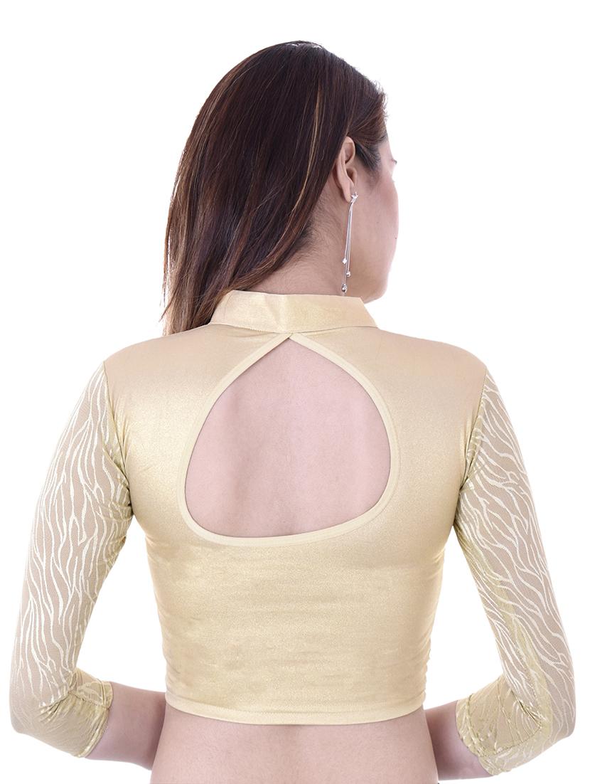 yellow plain blouse - 14912917 - Zoom Image - 3