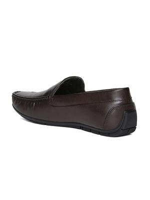 brown leatherette office wear loafer - 14912939 - Standard Image - 3