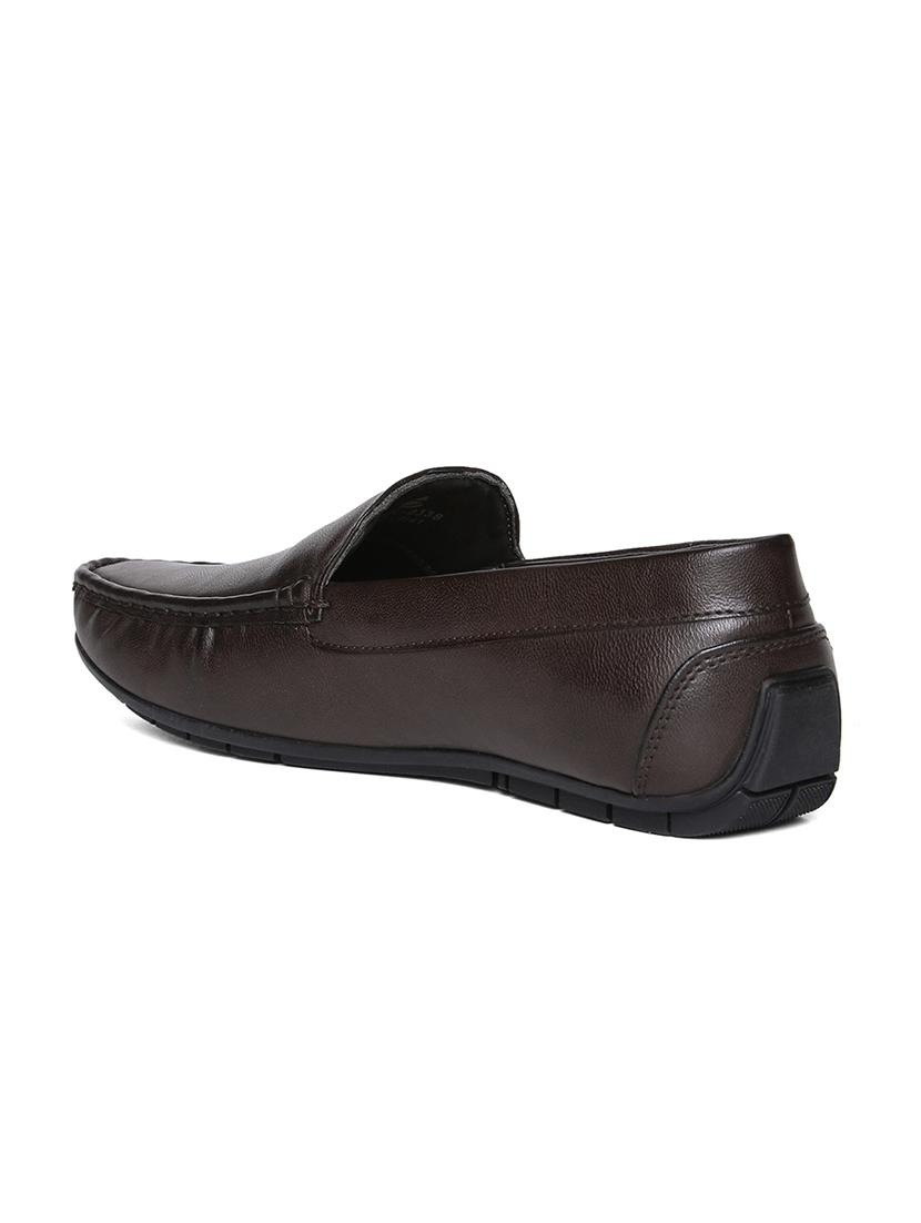 brown leatherette office wear loafer - 14912939 - Zoom Image - 3