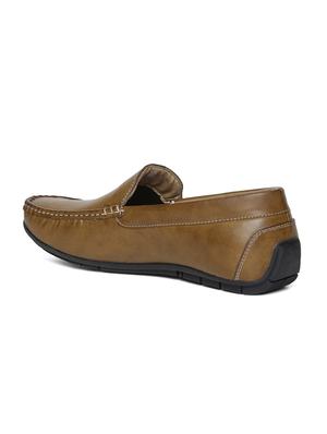 tan leatherette office wear loafer - 14912940 - Standard Image - 3