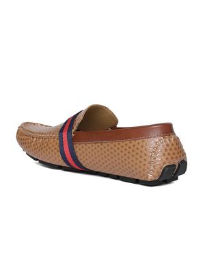 tan leatherette slip on loafer - 14912943 - Standard Image - 3