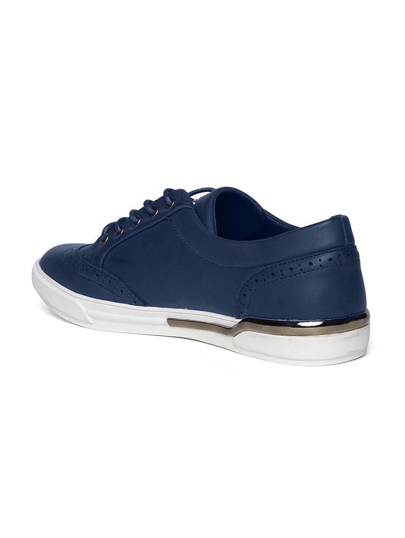 navy leatherette lace up sneaker - 14912962 - Zoom Image - 3