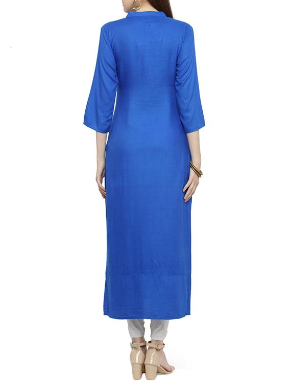 straight pearl button kurta - 14913006 - Zoom Image - 3