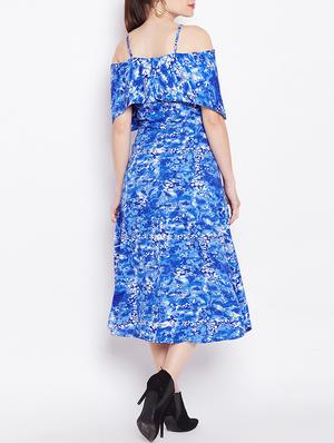Cold shoulder cami strap maxi dress - 14914970 - Standard Image - 3