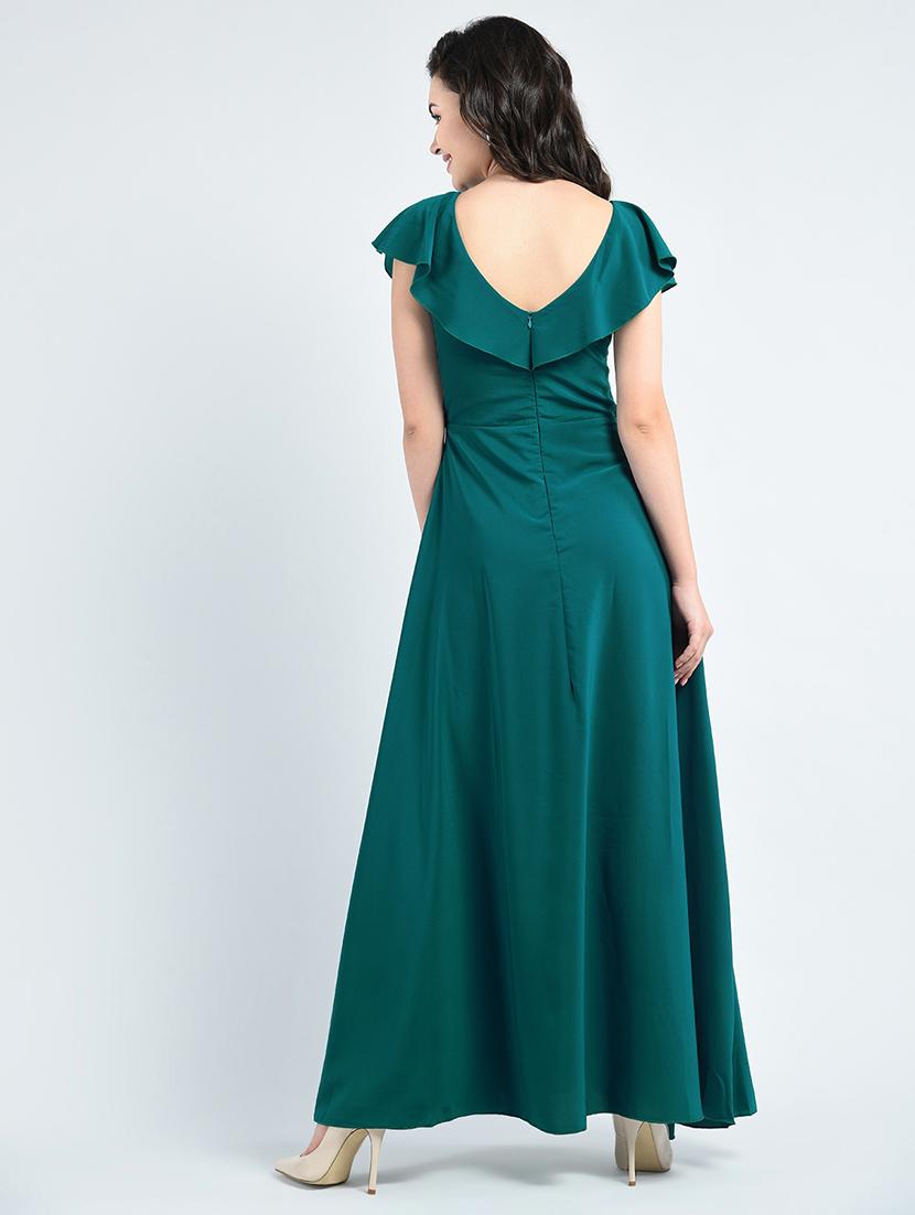 Boat Neck gown dress - 14915214 - Zoom Image - 3