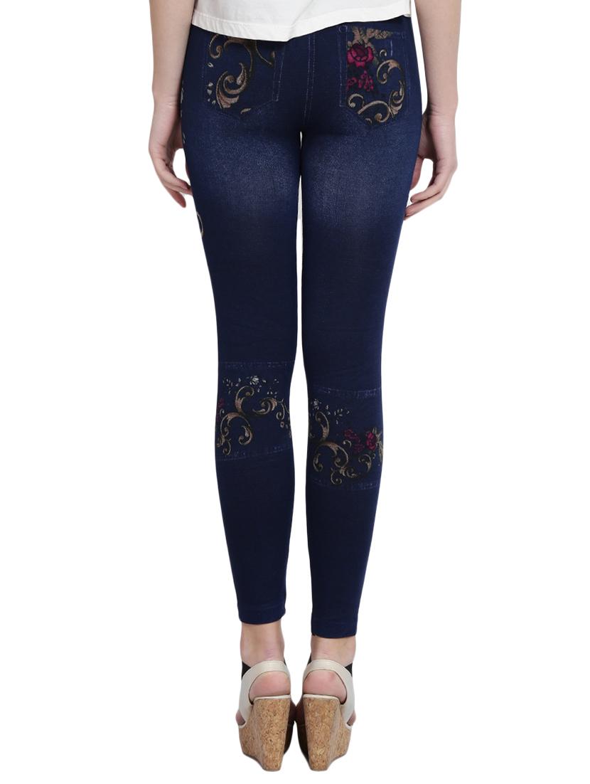 blue printed cotton jegging - 14915606 - Zoom Image - 3