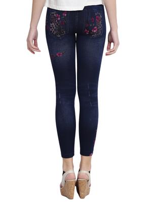 blue printed cotton jegging - 14915607 - Standard Image - 3