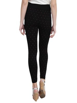 black printed cotton jegging - 14915645 - Standard Image - 3