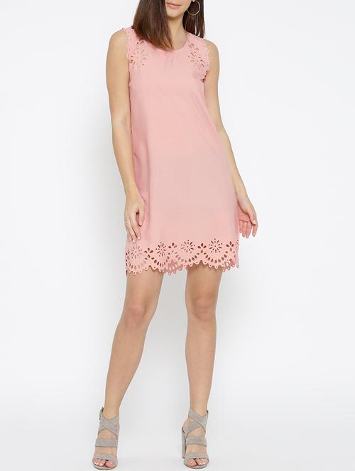 solid pink a-line dress - 14915965 - Standard Image - 1