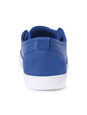 blue leatherette lace up sneaker - 14916591 - Standard Image - 3