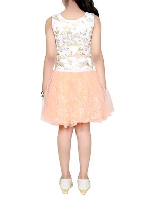 peach net frock - 14918815 - Standard Image - 3
