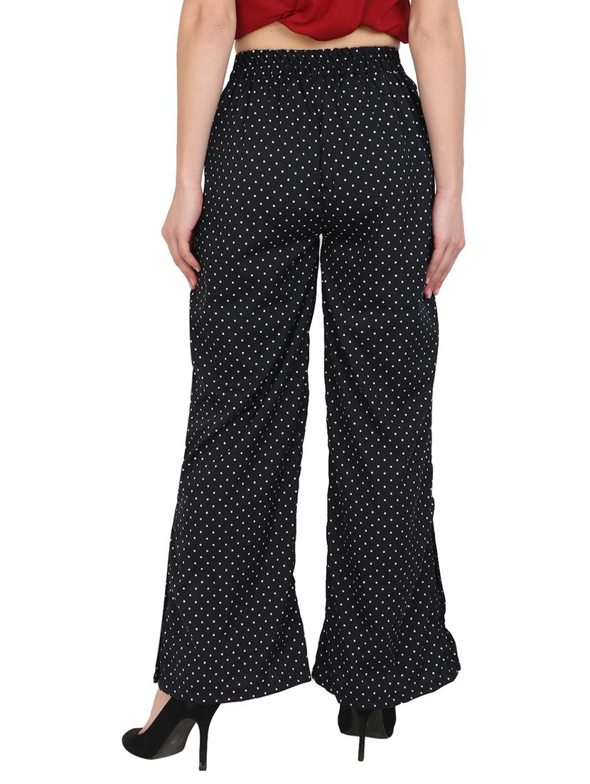 black printed crepe palazzo - 14918947 - Zoom Image - 3