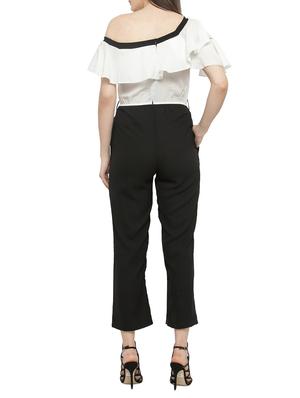 off shoulder ruffled full leg jumpsuit - 14919726 - Standard Image - 3