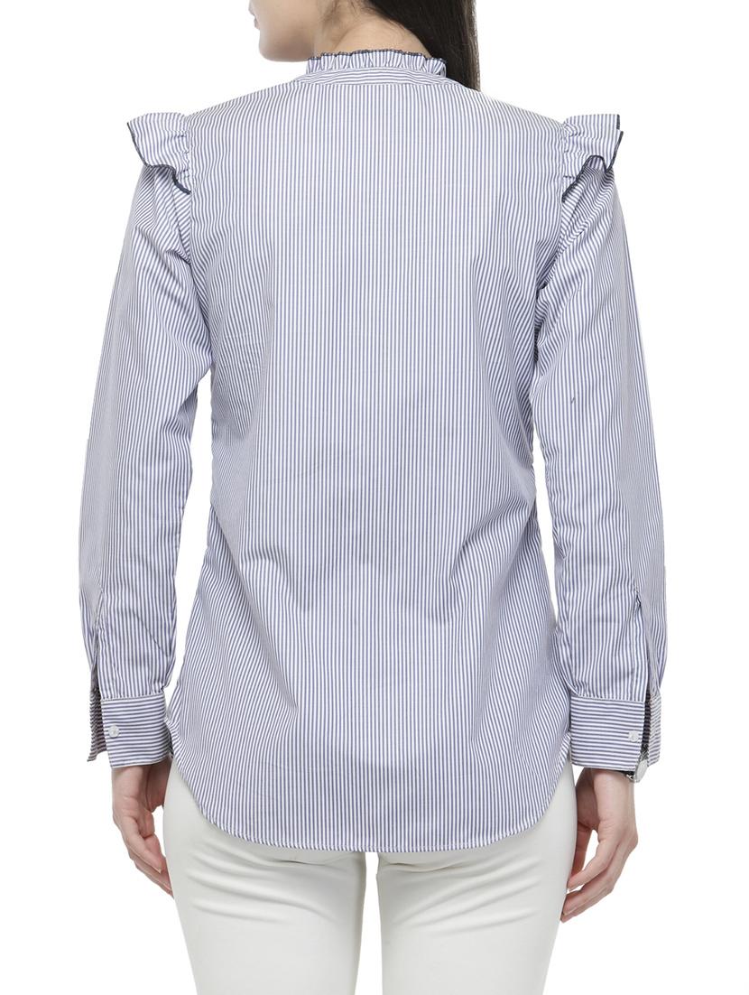 blue striped embroidered shirt - 14919728 - Zoom Image - 3