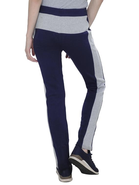 navy blue cotton track pants - 14920994 - Zoom Image - 3
