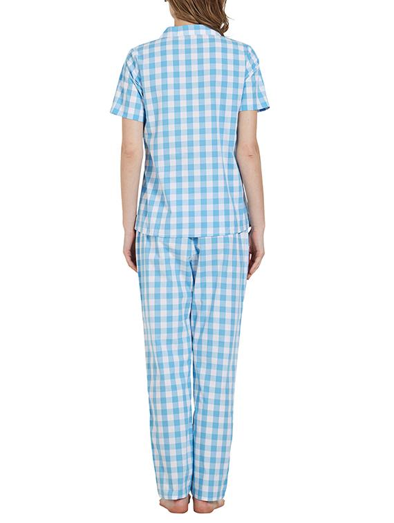 blue printed sleepwear pajama set - 14921219 - Zoom Image - 3