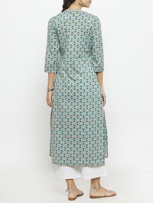multi cotton kurta palazzo set - 14921221 - Standard Image - 3