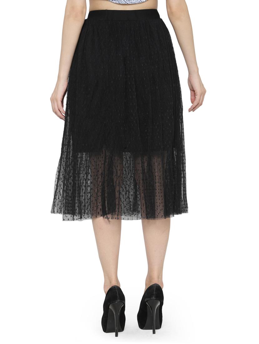 black net aline skirts - 14921445 - Zoom Image - 3