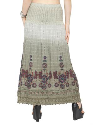 Grey cotton ombre printed maxi skirt - 14921468 - Standard Image - 3