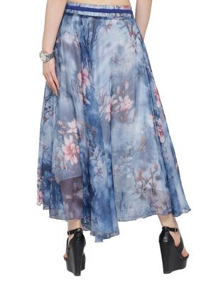 blue chiffon maxi skirt - 14921490 - Standard Image - 3