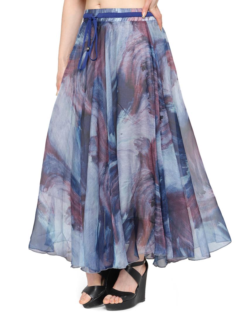 multi colored chiffon maxi skirt - 14921491 - Zoom Image - 3