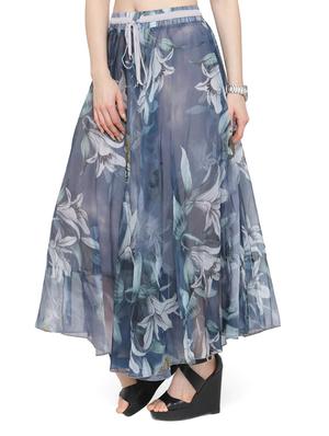 multi colored chiffon maxi skirt - 14921492 - Standard Image - 3