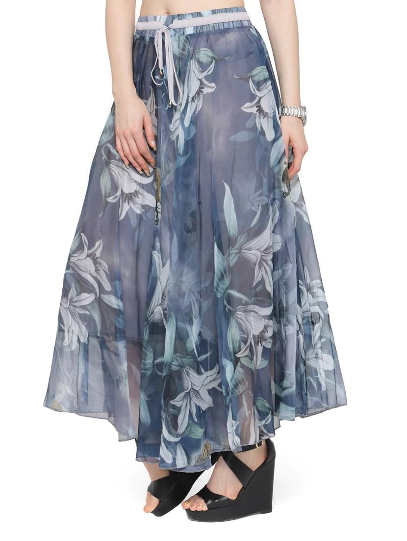 multi colored chiffon maxi skirt - 14921492 - Zoom Image - 3