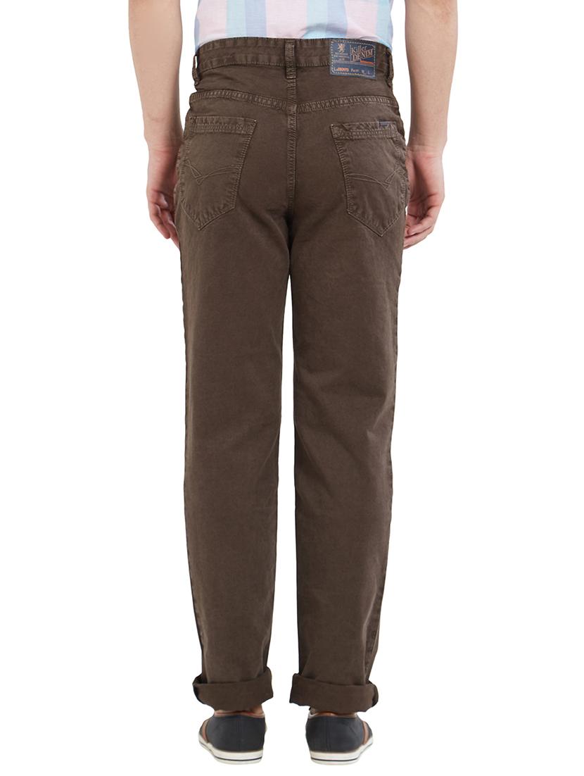 brown cotton plain jeans - 14922791 - Zoom Image - 3
